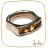 Anneau argent et citrine