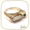 Bague nacre et péridot