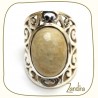 Bague de phalange jaspe et argent