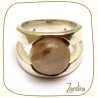 Bague quartz rutilé jaune