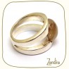 Bague quartz rutilé jaune