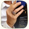 Bague fantaisie améthyste et argent