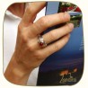 Bague anneau petite cornaline et argent