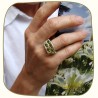 Bague péridot et argent