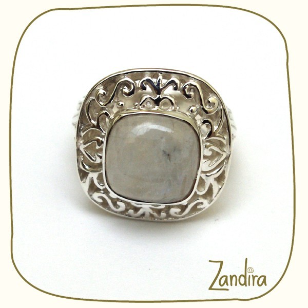 Bague pierre de lune et argent