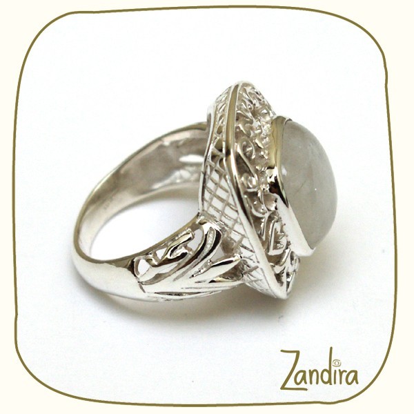 Bague pierre de lune et argent