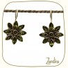 Boucles d'oreilles en peridot et argent - Pierre verte
