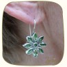 Boucles d'oreilles en peridot et argent - Pierre verte