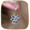 Boucles d'oreilles améthyste et argent - Pierre violette