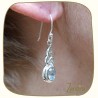 Boucles d'oreilles en topaze et argent - Pierre bleue