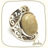 Bague de phalange jaspe et argent