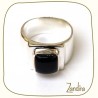 Bague onyx homme