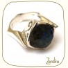 Labradorite facettée montée sur argent